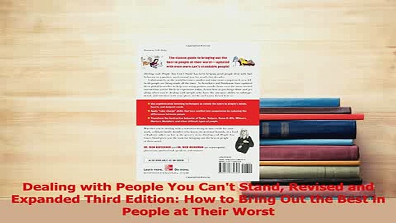 Read  Dealing with People You Cant Stand Revised and Expanded Third Edition How to Bring Out Ebook Free