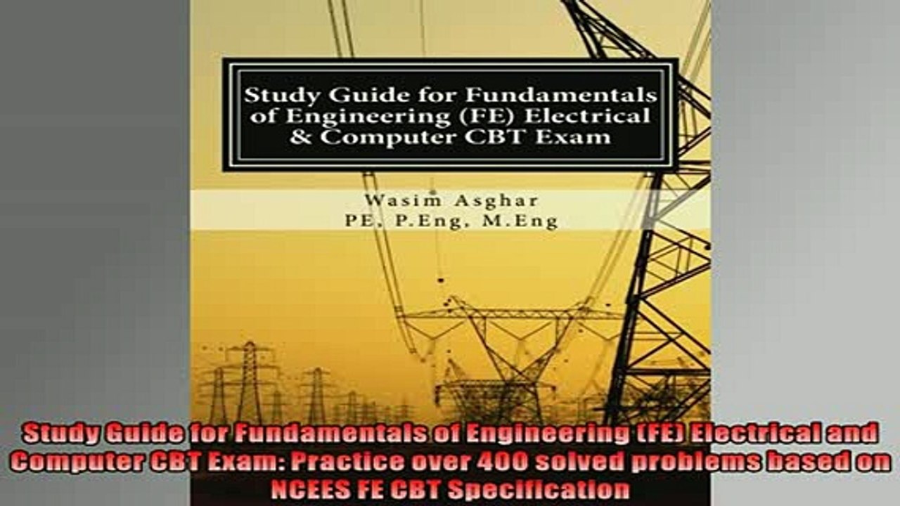 READ book  Study Guide for Fundamentals of Engineering FE Electrical and Computer CBT Exam READ ONLINE