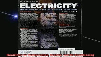 READ THE NEW BOOK   Electricity for Refrigeration Heating and Air Conditioning  FREE BOOOK ONLINE