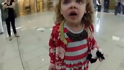 Look reaction of little girl when she hear azan