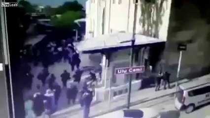 Breaking News  CCTV recording of the suicide bomb attack by a female kurdish terrorist, 28-4-16