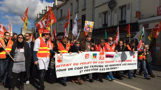 Manifestation au Mans contre la loi El Khomri