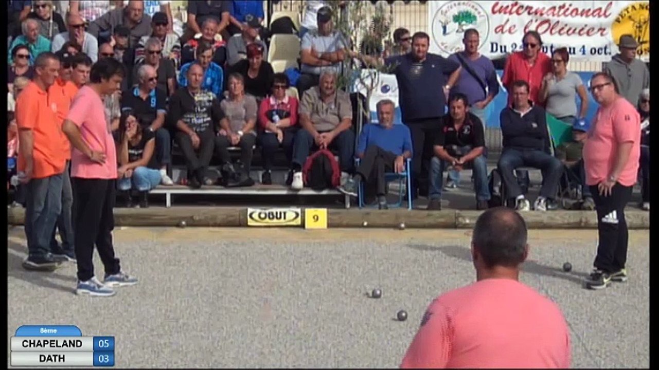 Quelques beaux gestes du huitième CHAPELAND vs DATH International à pétanque de l'Olivier à Nyons