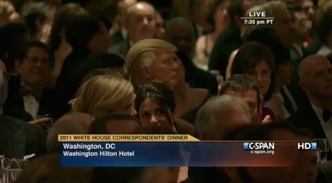 Trump jokes from the 2011 White House correspondents' dinner