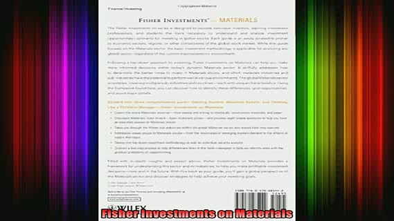 READ book  Fisher Investments on Materials Online Free