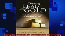 FREE DOWNLOAD  Turning Lead Into Gold The Demystification of Outsourcing READ ONLINE