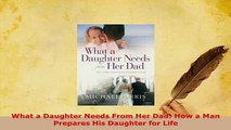 PDF  What a Daughter Needs From Her Dad How a Man Prepares His Daughter for Life Read Online