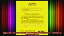 Downlaod Full PDF Free  Beyond News The Future of Journalism Columbia Journalism Review Books Online Free