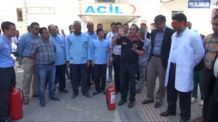 Şanlıurfa'da Hastanede Yangın ve Söndürme Tatbikatı
