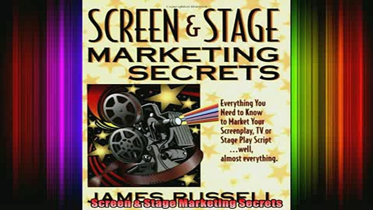 READ book  Screen  Stage Marketing Secrets Full EBook