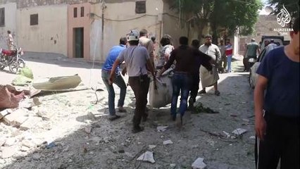 Halep'te Rus bombardımanı