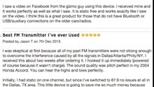 1 awesome testimonial for fm transmitter for iPhone