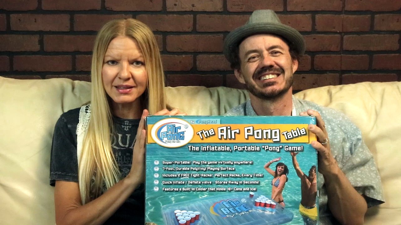 The Air Pong Table Review | Awesome Inflatable Beer Pong Table Review Video