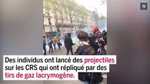 Images des incidents à la manifestation parisienne contre la loi travail