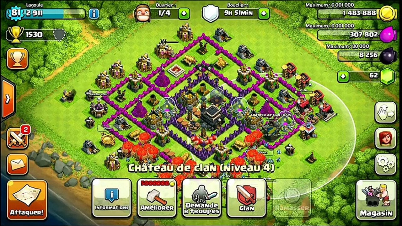 Clash Of Clans-Guerre des clans #1 (Clash Of Gamers vs QuadzSelo414)