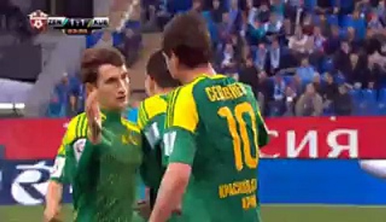 Seleznyov GOAL (1-1) - Zenit St Petersburg vs Kuban Krasnodar 28/04/2016
