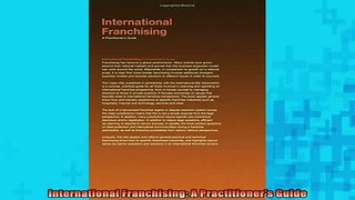 READ book  International Franchising A Practitioners Guide Online Free