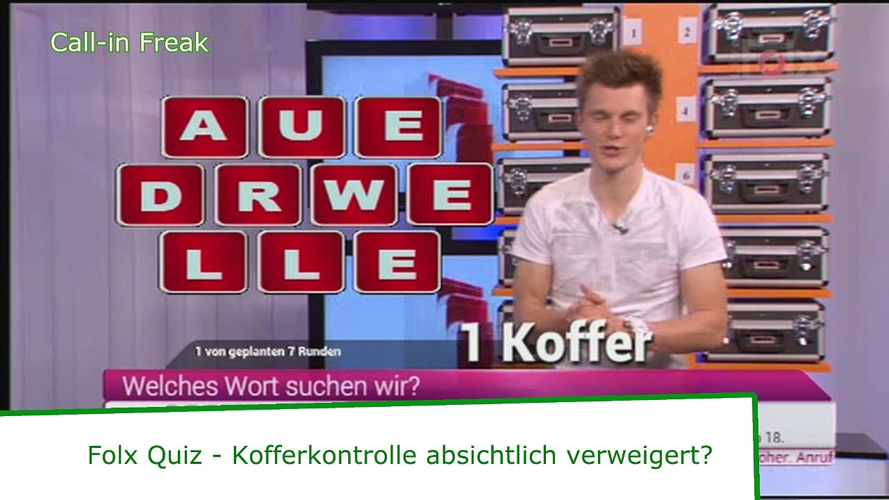 Folx Quiz - Kofferkontrolle absichtlich verweigert?