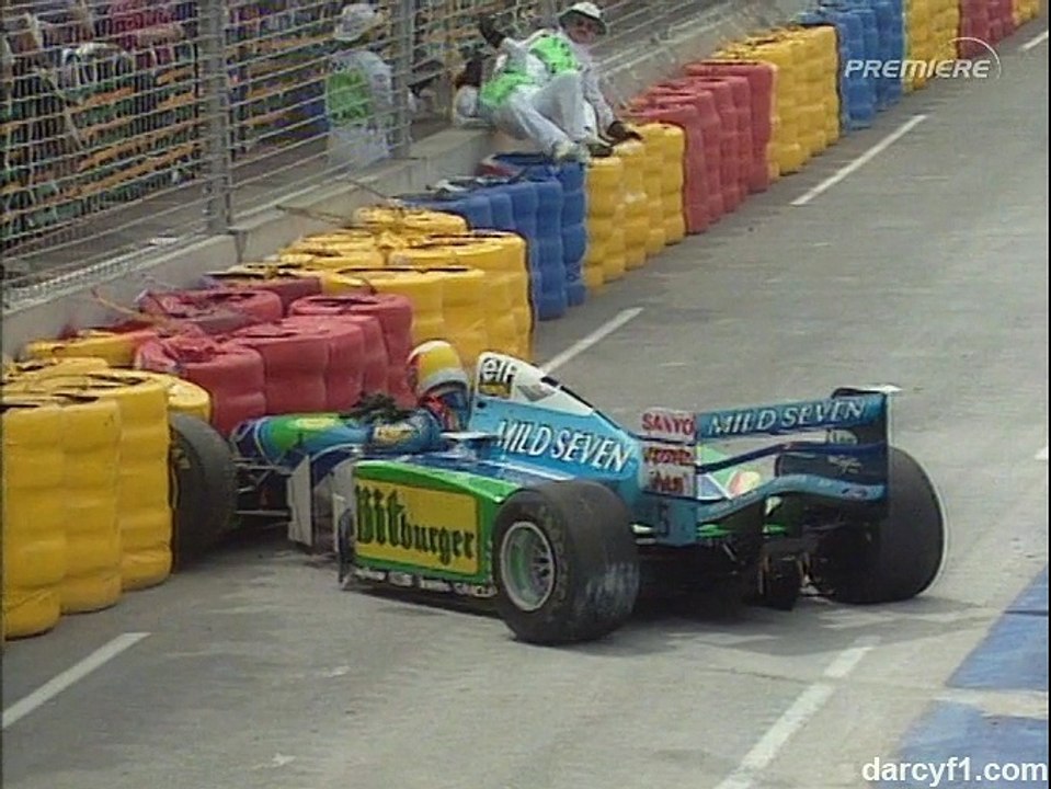 F1 1994 Australia  Schumacher Hill Crash Championship Decider