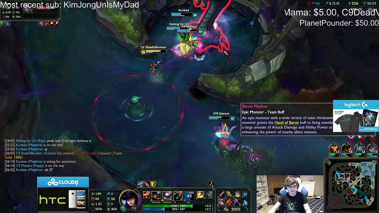 First Baron of the Year 2016 - Sneaky & Meteos - League of Legends