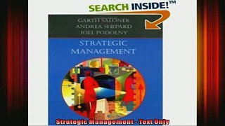 READ book  Strategic Management  Text Only Full EBook