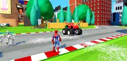 ABC Alphabet - Gta V - BIG MCQUEEN CARS & SPIDERMAN CAR! SpiderMan Colors - Monster Trucks For...