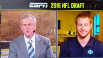 QB Carson Wentz on ESPN talking about Philadelphia Eagles