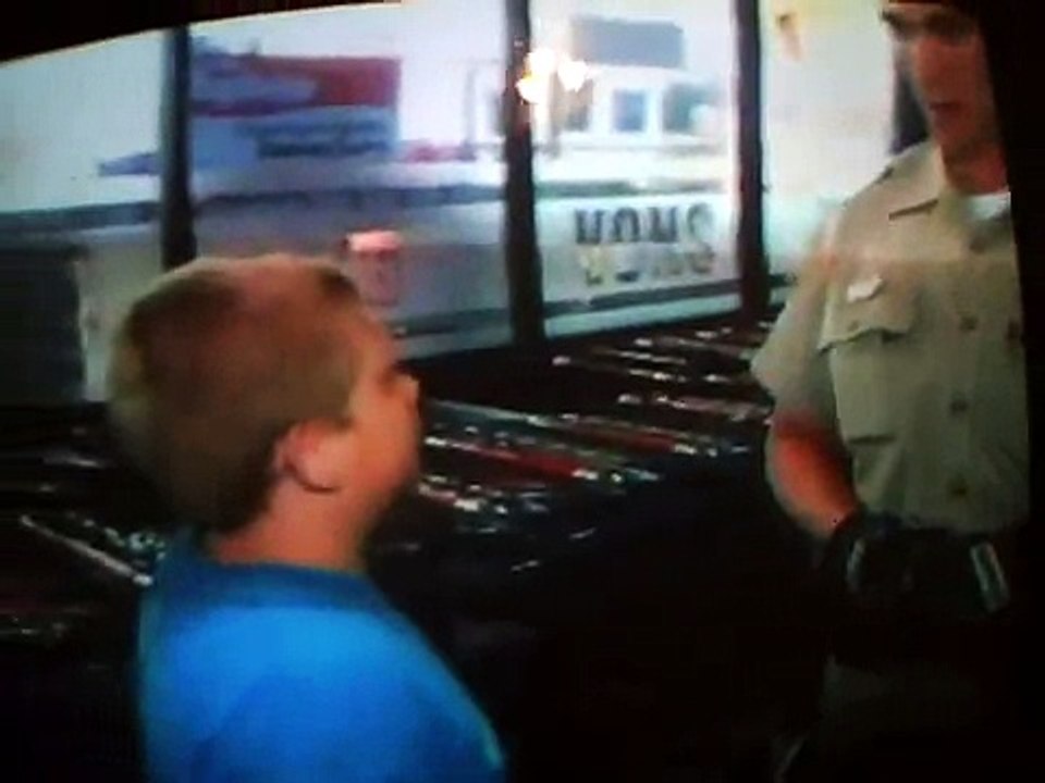 funny little boy getting arrested