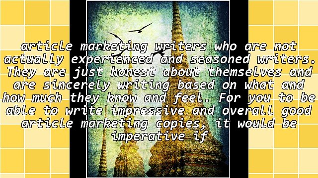 Three Simple Guidelines When Writing Article Marketing Content