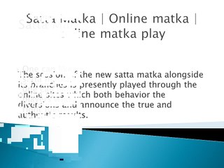 Satta Matka | Online matka | online matka play | Satta Matka online | matka tips | sattamatka.press