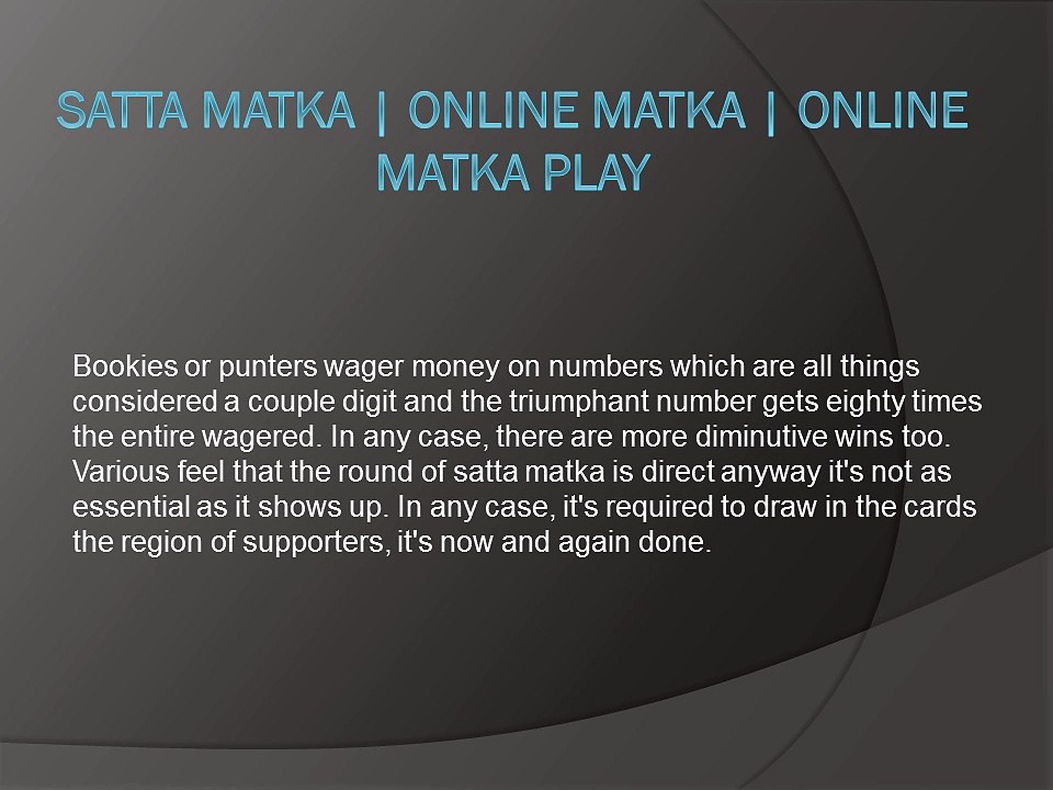 Satta Matka | Online matka | online matka play | Satta Matka online | matka tips | sattamatka.press