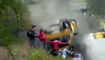 How Is It Possible Nobody Got Injured When This Rally Car Crashed-