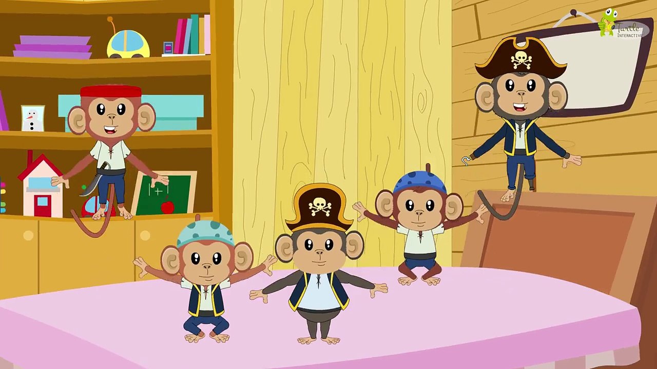 Five Little Monkeys jumping on the bed