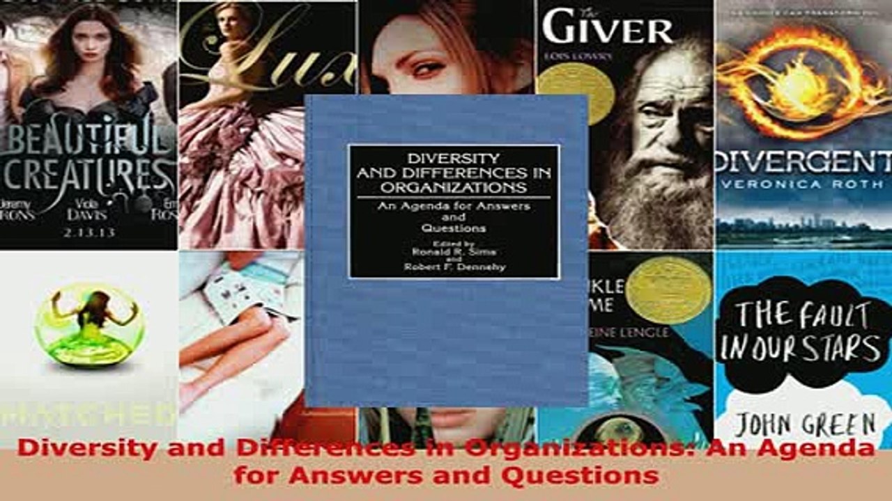 PDF  Diversity and Differences in Organizations An Agenda for Answers and Questions Read Full Ebook