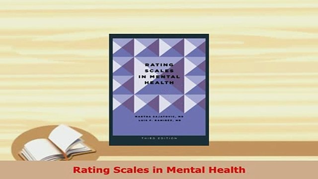 PDF Rating Scales in Mental Health PDF Full Ebook