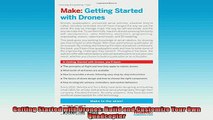 READ book  Getting Started with Drones Build and Customize Your Own Quadcopter  FREE BOOOK ONLINE