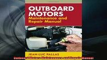 READ THE NEW BOOK   Outboard Motors Maintenance and Repair Manual READ ONLINE