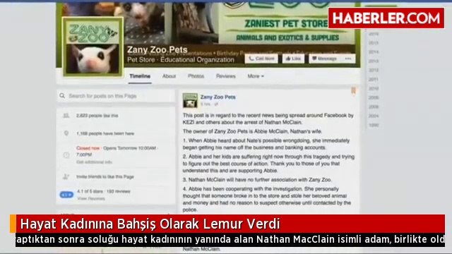 Hayat Kadınına Bahşiş Olarak Lemur Verdi
