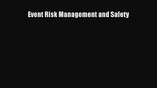 Ebook Event Risk Management and Safety Read Full Ebook