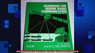 READ book  Handbook for Marine Radio Communication  FREE BOOOK ONLINE
