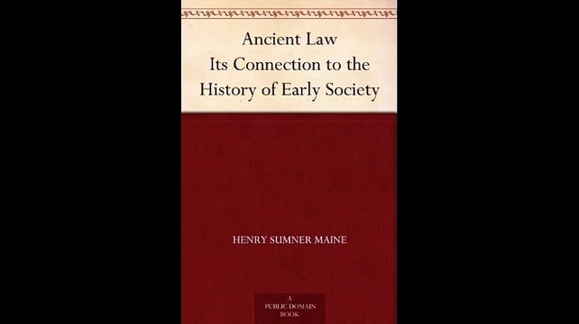 Ancient Law Its Connection to the History of Early Society