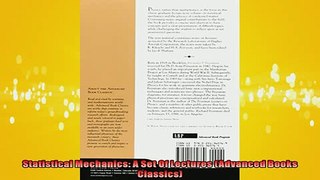 FREE PDF DOWNLOAD   Statistical Mechanics A Set Of Lectures Advanced Books Classics READ ONLINE