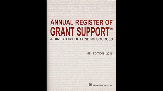 Annual Register of Grant Support 2015 A Directory of Funding Sources