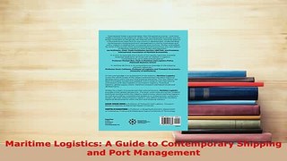 PDF  Maritime Logistics A Guide to Contemporary Shipping and Port Management PDF Book Free