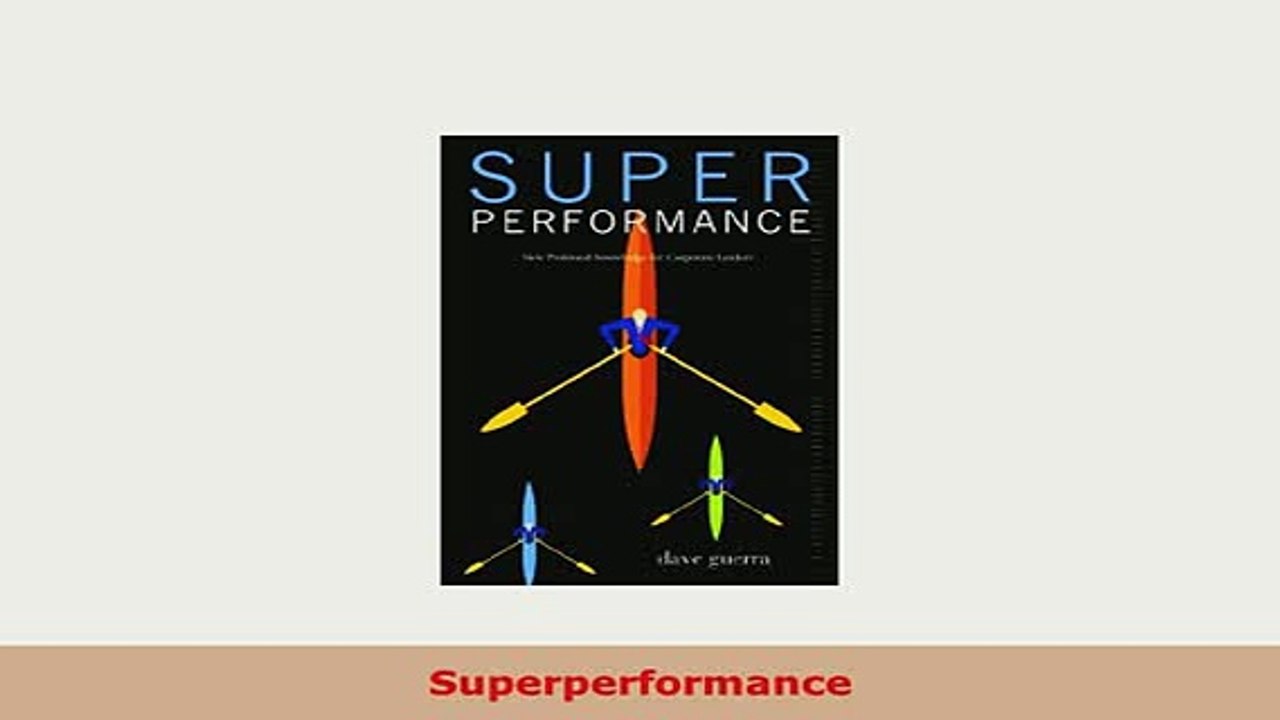 PDF  Superperformance PDF Book Free