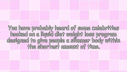 Liquid Diet Weight Loss Programs - Do They Really Work?