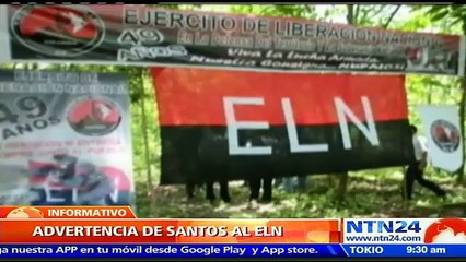 Juan Manuel Santos reitera que no iniciará diálogo de paz con el ELN hasta que "no renuncie al secuestro”