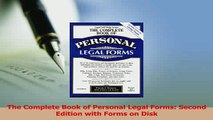 Read  The Complete Book of Personal Legal Forms Second Edition with Forms on Disk Ebook Free