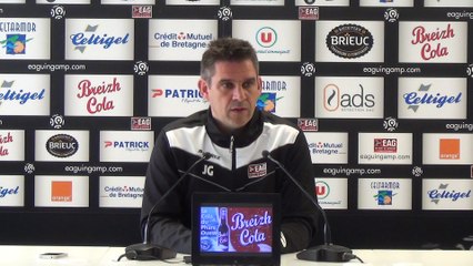 J36 / Le point presse de Jocelyn Gourvennec avant Monaco-Guingamp