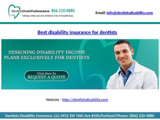 Disability insurance for dentist